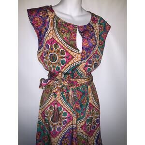 CALYPSO ST BARTH Silk Maxi Multicolored Dress size Large